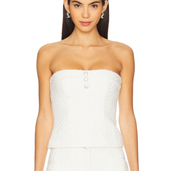 Lovers + Friends Cream Crop Top Set - Picture 2 of 4